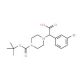 2-(4-Boc-piperazinyl)-2-(3-bromophenyl)acetic acid (CAS 885273-07-4) - chemical structure image