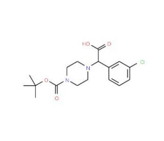 2-(4-Boc-piperazinyl)-2-(3-chlorophenyl)acetic acid (CAS 885272-99-1) - chemical structure image