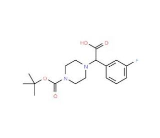 2-(4-Boc-piperazinyl)-2-(3-fluorophenyl)acetic acid (CAS 885272-91-3) - chemical structure image