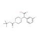 2-(4-Boc-piperazinyl)-2-(3-fluorophenyl)acetic acid (CAS 885272-91-3) - chemical structure image