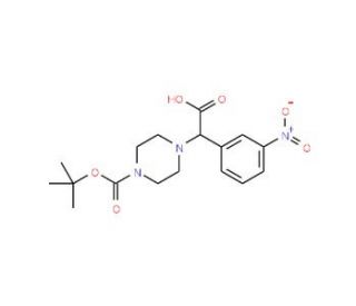 2-(4-Boc-piperazinyl)-2-(3-nitrophenyl)acetic acid (CAS 885274-17-9) - chemical structure image