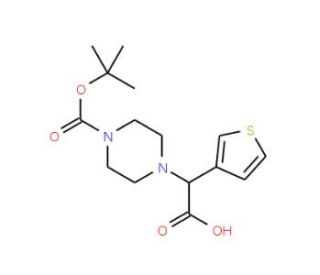 2-(4-Boc-piperazinyl)-2-(3-thienyl)acetic acid (CAS 885274-75-9) - chemical structure image