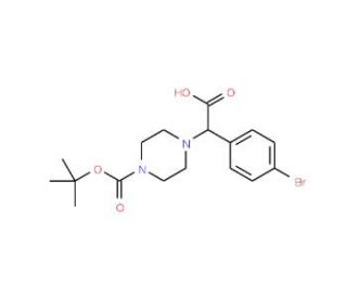 2-(4-Boc-piperazinyl)-2-(4-bromophenyl)acetic acid (CAS 763109-75-7) - chemical structure image