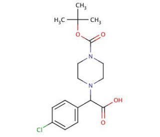2-(4-Boc-piperazinyl)-2-(4-chlorophenyl)acetic acid (CAS 885273-01-8) - chemical structure image