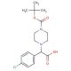 2-(4-Boc-piperazinyl)-2-(4-chlorophenyl)acetic acid (CAS 885273-01-8) - chemical structure image