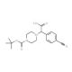 2-(4-Boc-piperazinyl)-2-(4-cyanophenyl)acetic acid (CAS 885274-36-2) - chemical structure image