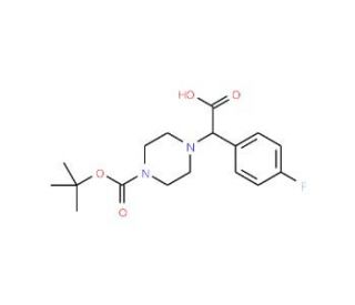 2-(4-Boc-piperazinyl)-2-(4-fluorophenyl)acetic acid (CAS 868151-70-6) - chemical structure image