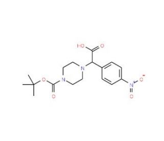 2-(4-Boc-piperazinyl)-2-(4-nitrophenyl)acetic acid (CAS 885274-20-4) - chemical structure image