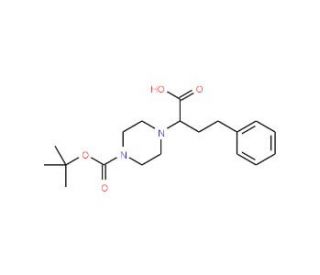 2-(4-Boc-piperazinyl)-4-phenylbutanoic acid (CAS 885274-45-3) - chemical structure image