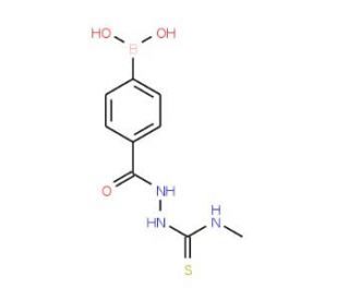 2-(4-Boronobenzoyl-N-methylhydrazinecarbothioamide (CAS 957060-78-5) - chemical structure image