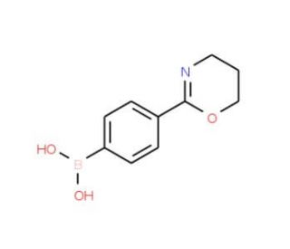 2-(4-Boronophenyl)-5,6-dihydro-4H-1,3-oxazine (CAS 850568-68-2) - chemical structure image