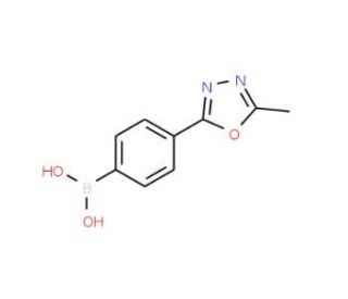 2-(4-Boronophenyl)-5-methyl-1,3,4-oxadiazole (CAS 913835-70-8) - chemical structure image