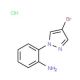 2-(4-bromo-1H-pyrazol-1-yl)aniline hydrochloride - chemical structure image