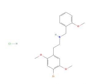2-(4-Bromo-2,5-dimethoxyphenyl)-N-(2-methoxybenzyl)ethanamine Hydrochloride (CAS 1539266-15-3) - chemical structure image