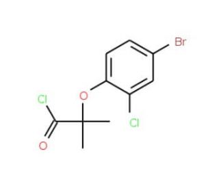 2-(4-bromo-2-chlorophenoxy)-2-methylpropanoyl chloride - chemical structure image
