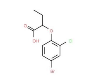 2-(4-Bromo-2-chlorophenoxy)butanoic acid - chemical structure image