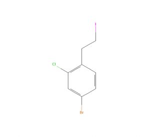 2-(4-Bromo-2-chlorophenyl)ethyl Iodide (CAS 916516-91-1) - chemical structure image