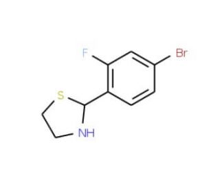 2-(4-Bromo-2-fluorophenyl)-1,3-thiazolane - chemical structure image