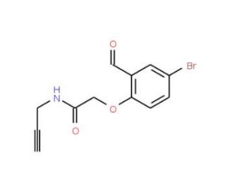 2-(4-bromo-2-formylphenoxy)-N-prop-2-ynylacetamide - chemical structure image