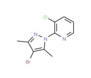 2-(4-Bromo-3,5-dimethylpyrazol-1-yl)-3-chloropyridine (CAS 1150271-21-8) - chemical structure image