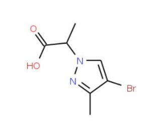 2-(4-Bromo-3-methyl-1H-pyrazol-1-yl)propanoic acid (CAS 925200-46-0) - chemical structure image