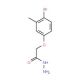 2-(4-Bromo-3-methylphenoxy)acetohydrazide - chemical structure image
