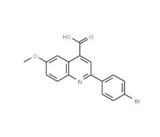 2-(4-Bromo-phenyl)-6-methoxy-quinoline-4-carboxylic acid (CAS 35181-24-9) - chemical structure image