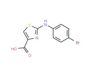 2-(4-Bromo-phenylamino)-thiazole-4-carboxylic acid (CAS 165682-80-4) - chemical structure image