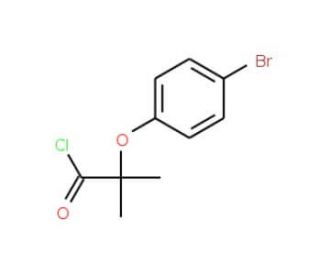 2-(4-bromophenoxy)-2-methylpropanoyl chloride - chemical structure image