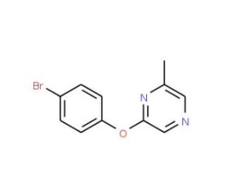 2-(4-Bromophenoxy)-6-methylpyrazine (CAS 915707-62-9) - chemical structure image