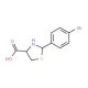 2-(4-Bromophenyl)-1,3-thiazolane-4-carboxylic acid (CAS 69570-83-8) - chemical structure image