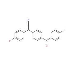 2-(4-Bromophenyl)-2-[4-(4-fluorobenzoyl)phenyl]acetonitrile - chemical structure image
