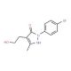 2-(4-Bromophenyl)-4-(2-hydroxyethyl)-5-methyl-1,2-dihydro-3H-pyrazol-3-one - chemical structure image