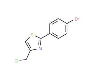 2-(4-Bromophenyl)-4-(chloromethyl)-1,3-thiazole - chemical structure image