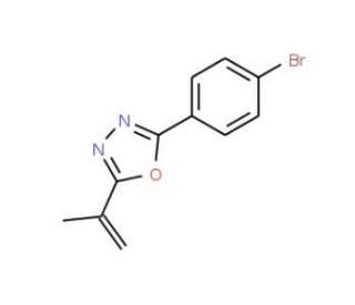 2-(4-Bromophenyl)-5-(prop-1-en-2-yl)-1,3,4-oxadiazole (CAS 1033201-91-0) - chemical structure image