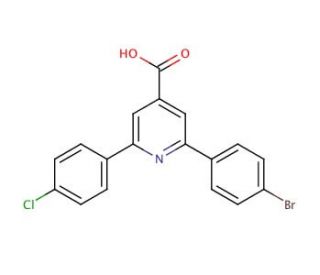 2-(4-Bromophenyl)-6-(4-chlorophenyl)pyridine-4-carboxylic acid (CAS 38935-52-3) - chemical structure image