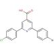 2-(4-Bromophenyl)-6-(4-chlorophenyl)pyridine-4-carboxylic acid (CAS 38935-52-3) - chemical structure image