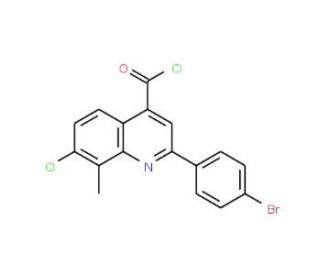 2-(4-bromophenyl)-7-chloro-8-methylquinoline-4-carbonyl chloride - chemical structure image