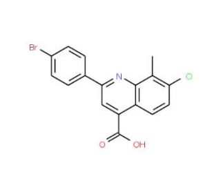 2-(4-Bromophenyl)-7-chloro-8-methylquinoline-4-carboxylic acid - chemical structure image