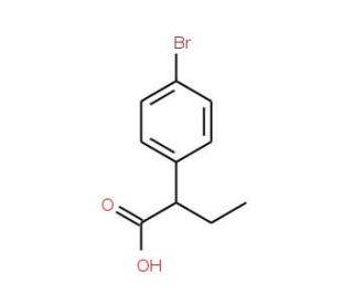 2-(4-Bromophenyl)butanoic acid (CAS 99070-18-5) - chemical structure image