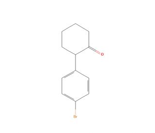 2-(4-Bromophenyl)cyclohexanone (CAS 91720-92-2) - chemical structure image