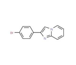 2-(4-Bromophenyl)imidazo[1,2-a]pyridine (CAS 34658-66-7) - chemical structure image