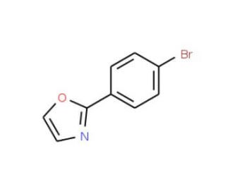 2-(4-Bromophenyl)oxazole (CAS 176961-50-5) - chemical structure image