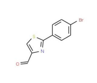 2-(4-Bromophenyl)thiazole-4-carbaldehyde (CAS 21166-30-3) - chemical structure image