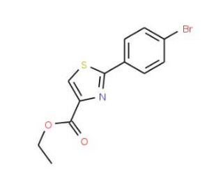 2-(4-Bromophenyl)thiazole-4-carboxylic acid ethyl ester (CAS 885278-75-1) - chemical structure image