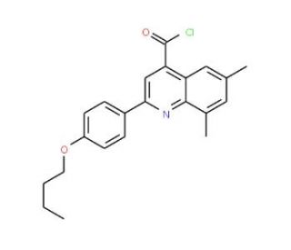2-(4-butoxyphenyl)-6,8-dimethylquinoline-4-carbonyl chloride - chemical structure image