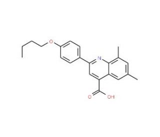 2-(4-Butoxyphenyl)-6,8-dimethylquinoline-4-carboxylic acid - chemical structure image