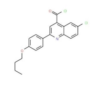 2-(4-butoxyphenyl)-6-chloroquinoline-4-carbonyl chloride - chemical structure image