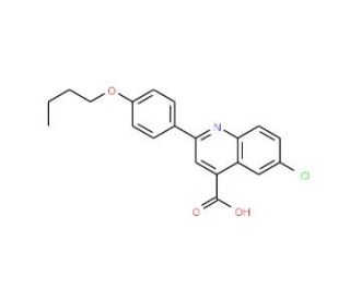 2-(4-Butoxyphenyl)-6-chloroquinoline-4-carboxylic acid - chemical structure image