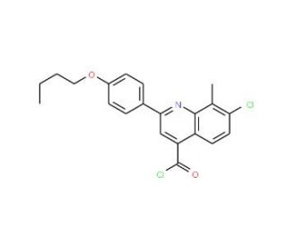 2-(4-butoxyphenyl)-7-chloro-8-methylquinoline-4-carbonyl chloride - chemical structure image